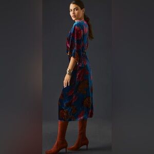 Farm Rio x Anthropologie velvet wrap dress
